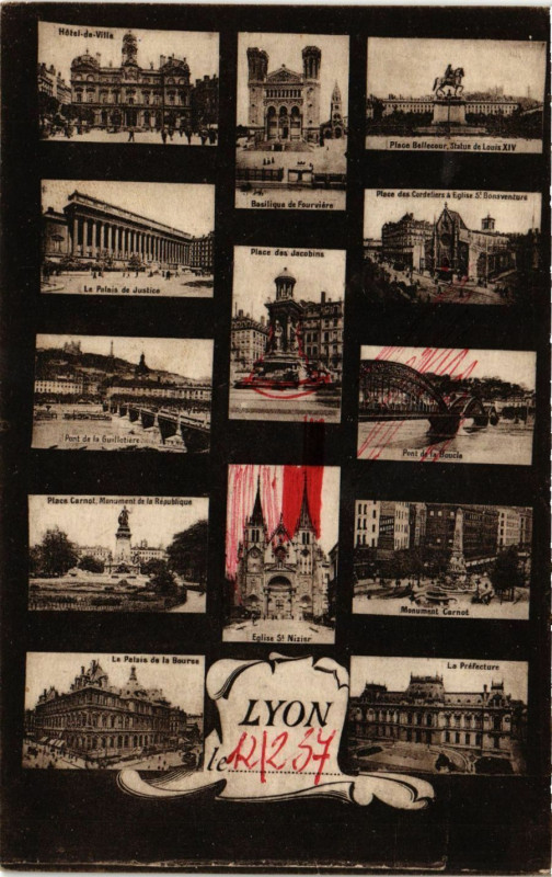 Carte postale ancienne Lyon à Lyon