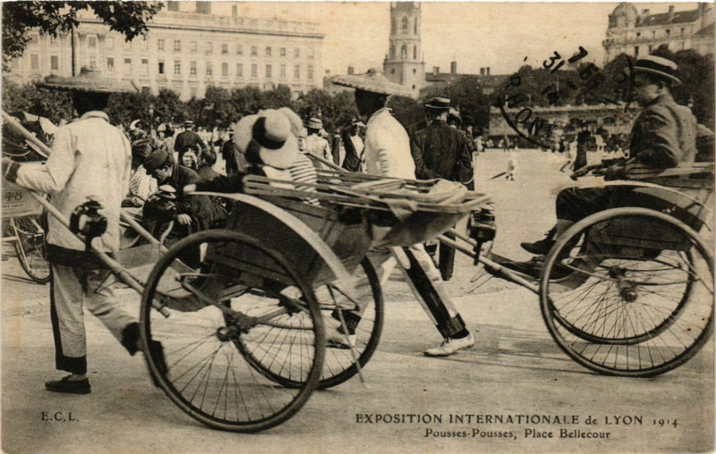 Carte postale ancienne Expo Internationale de Lyon - Pousses Pousses à Lyon