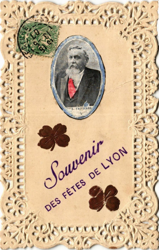 Carte postale ancienne Souvenir des Fetes de Lyon à Lyon