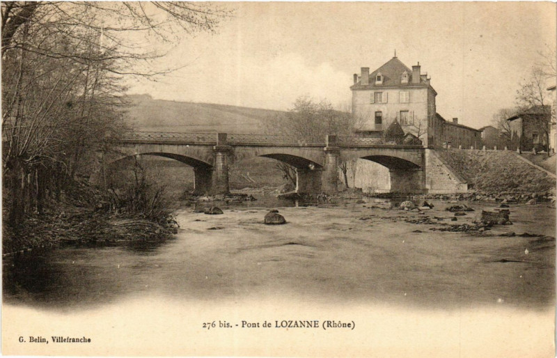 Carte postale ancienne Pont de Lozanne à Lozanne