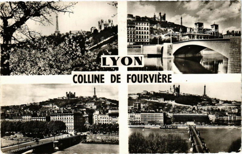 Carte postale ancienne Lyon - Colline de Fourviere à Lyon