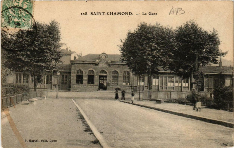 Carte postale ancienne Saint-Chamond La Gare à Saint-Chamond