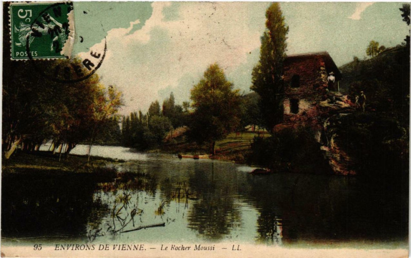Carte postale ancienne Env. de Vienne - Le Rocher Moussi à Vienne