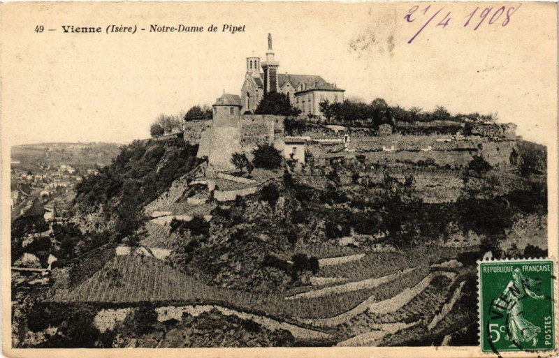 Carte postale ancienne Vienne - Notre Dame de Pipet à Vienne