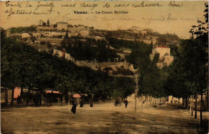 Carte postale ancienne Vienne - Le Cours Brillier à Vienne