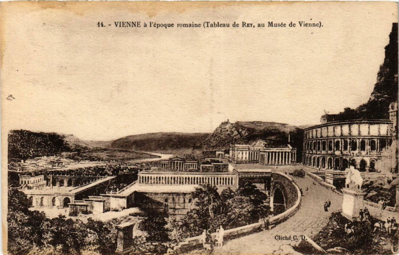 Carte postale ancienne Vienne a l'époque romaine à Vienne