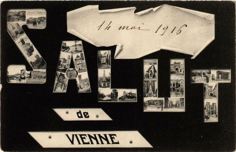 Carte postale ancienne Salut de Vienne à Vienne