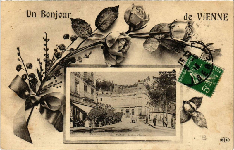 Carte postale ancienne Un Bonjour de Vienne à Vienne