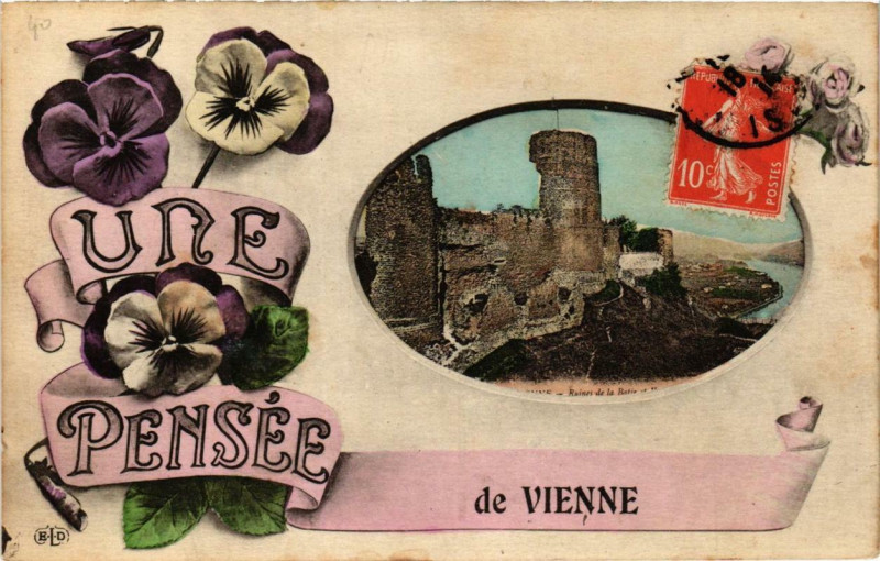 Carte postale ancienne Une Pensée de Vienne à Vienne