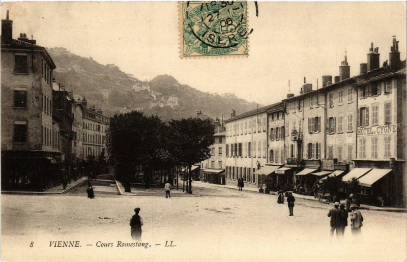Carte postale ancienne Vienne - Cours Romestang à Vienne