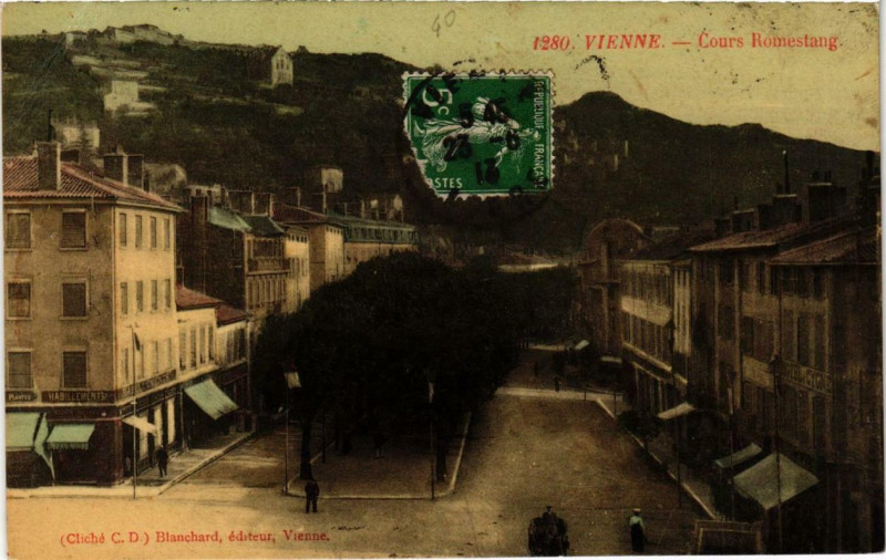 Carte postale ancienne Vienne - Cours Romestang à Vienne