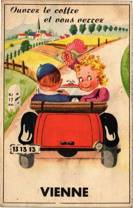 Carte postale ancienne Vienne - Ouvrez le coffre et vous verrez à Vienne