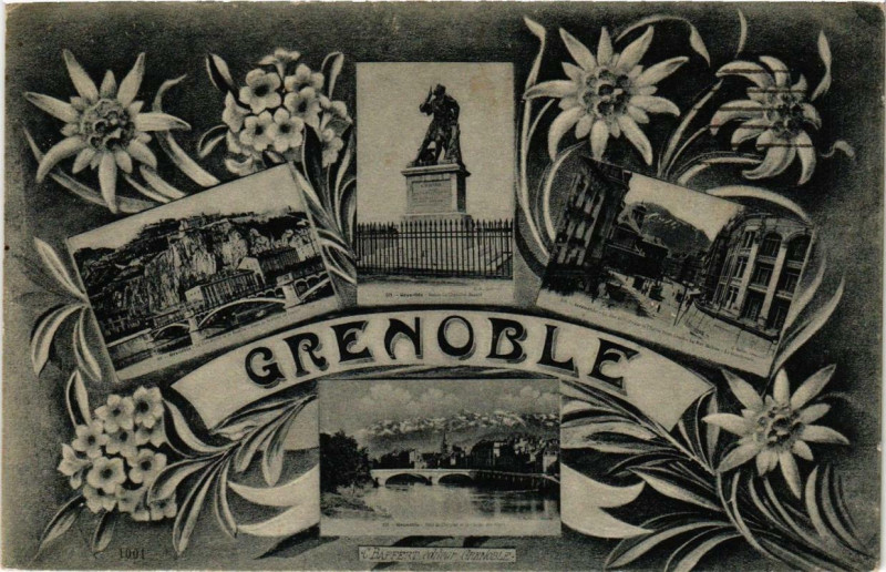 Carte postale ancienne Grenoble - Souvenir à Grenoble