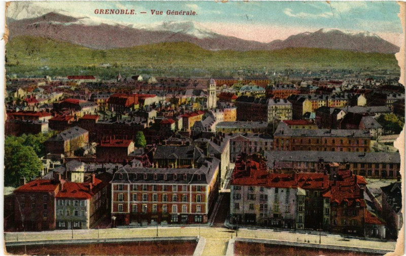Carte postale ancienne Grenoble - Vue générale à Grenoble