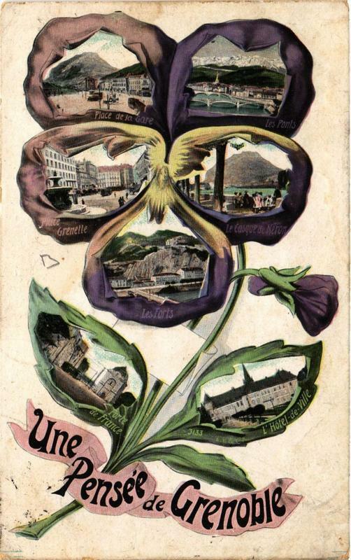 Carte postale ancienne Une Pensée de Grenoble à Grenoble