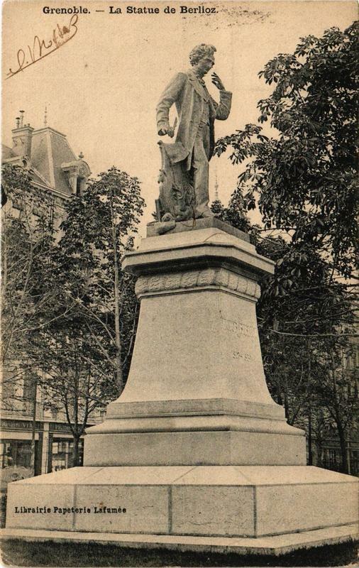 Carte postale ancienne Grenoble - La Statue de Berlioz à Grenoble