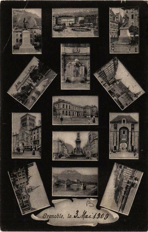 Carte postale ancienne Grenoble - Souvenir à Grenoble