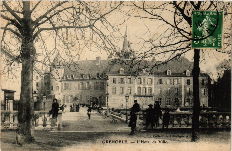 Carte postale ancienne Grenoble - Hotel de Ville à Grenoble