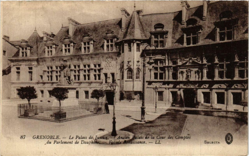 Carte postale ancienne Grenoble - Le Palais de Justice à Grenoble