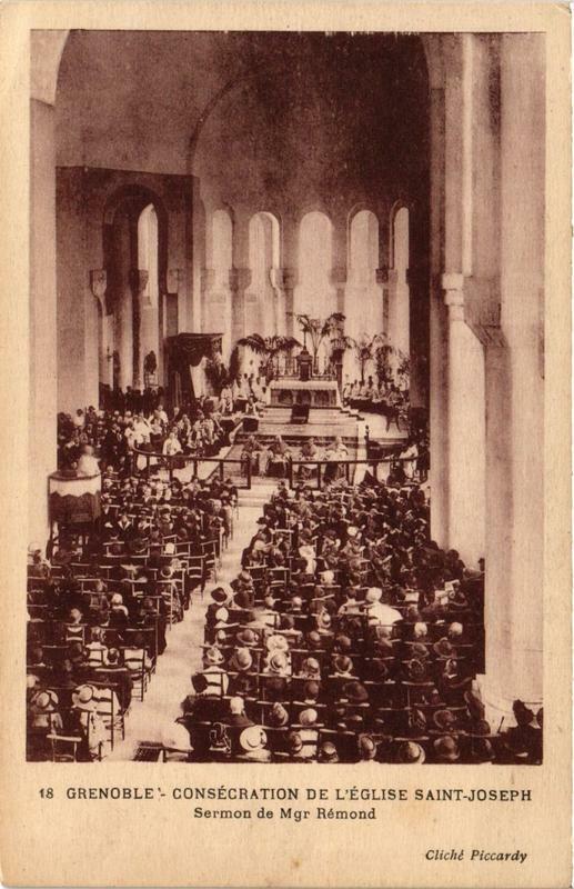 Carte postale ancienne Grenoble Consécration de l'Eglise Saint-Joseph à Grenoble