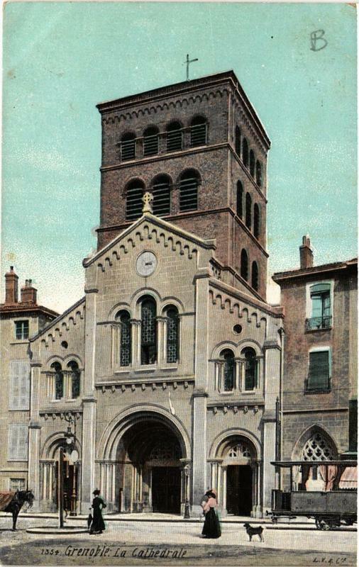 Carte postale ancienne Grenoble La Cathédrale à Grenoble