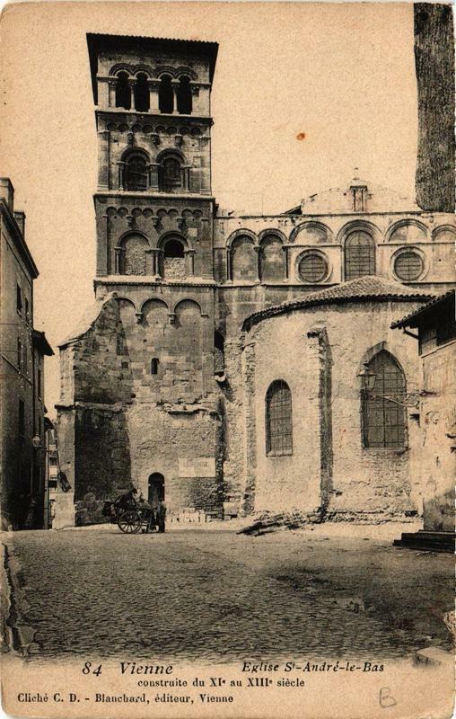 Carte postale ancienne Vienne - Eglise Saint-Andre le Bas à Vienne