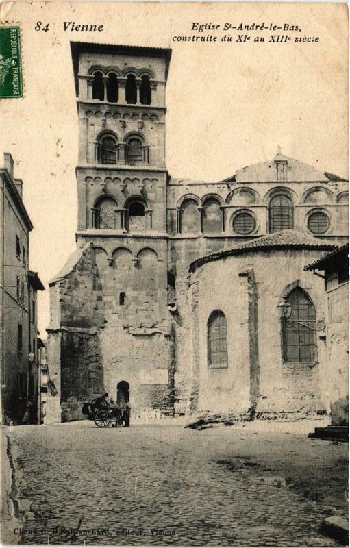 Carte postale ancienne Vienne - Eglise Saint-Andre le Bas à Vienne