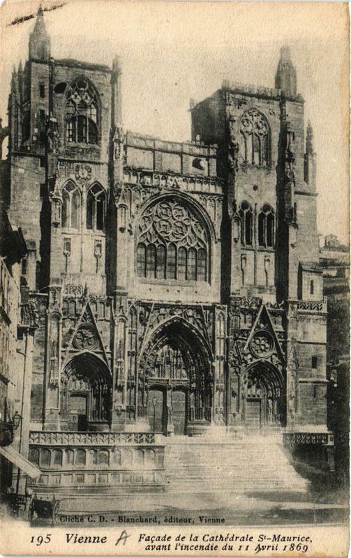 Carte postale ancienne Vienne - Cathédrale Saint-Maurice à Vienne