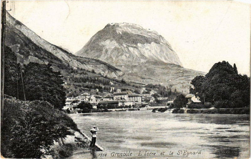 Carte postale ancienne Grenoble L'Isere et le Saint-Eynard à Grenoble