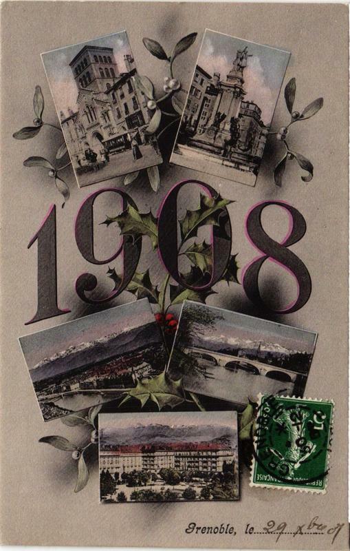 Carte postale ancienne Grenoble Souvenir à Grenoble