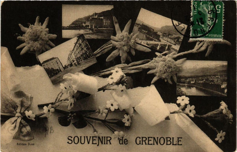 Carte postale ancienne Grenoble Souvenir de Grenoble à Grenoble