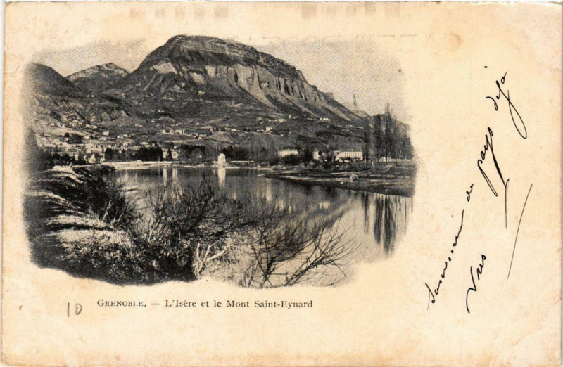 Carte postale ancienne Grenoble L'Isere et le Mont Saint-Eynard à Grenoble