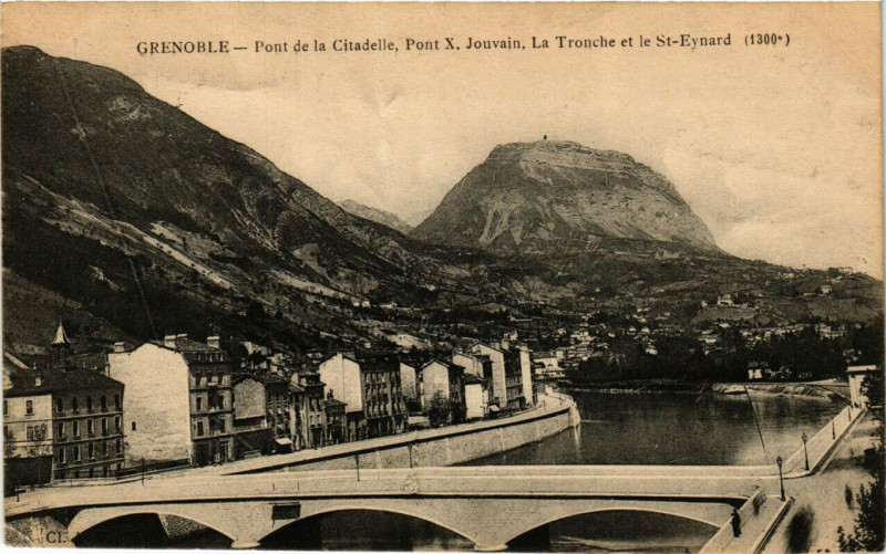 Carte postale ancienne Grenoble Pont de la Citadelle Pont X.Jouvain à Grenoble