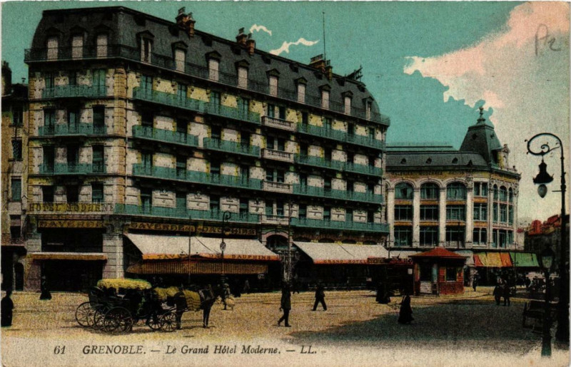 Carte postale ancienne Grenoble Le Grand Hotel Moderne à Grenoble