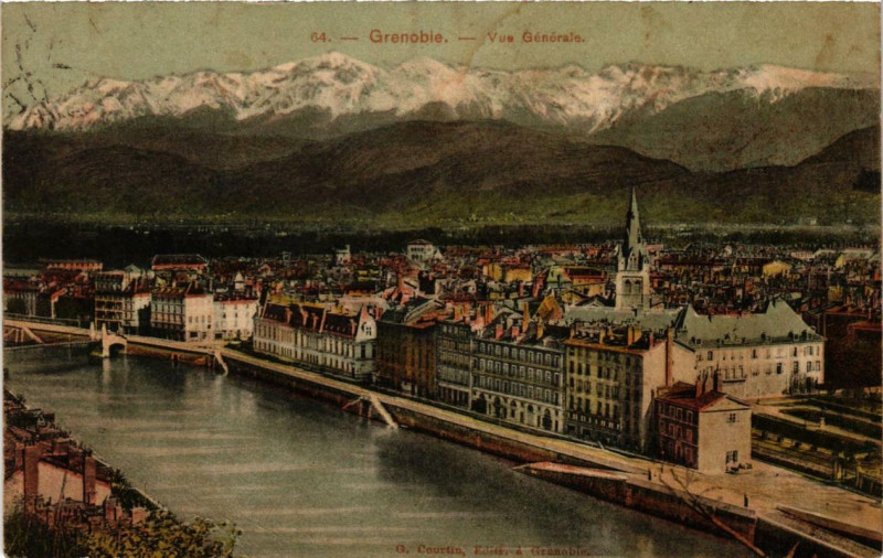 Carte postale ancienne Grenoble Vue générale à Grenoble