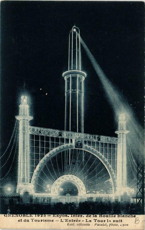Carte postale ancienne Grenoble Expos.Inter.de la Houille blanche et du Tourisme à Grenoble