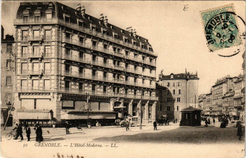 Carte postale ancienne Grenoble L'Hotel Moderne à Grenoble