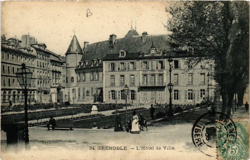 Carte postale ancienne Grenoble L'Hotel de Ville à Grenoble