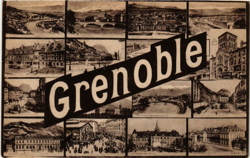 Carte postale ancienne Grenoble Souvenir de Grenoble à Grenoble