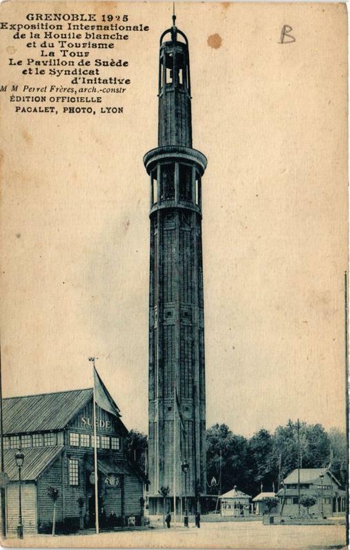 Carte postale ancienne Grenoble Expos.Inter.de la Houille blanche et du Tourisme à Grenoble