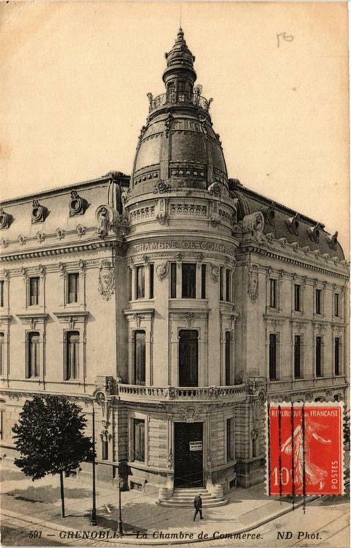 Carte postale ancienne Grenoble La Chambre de Commerce à Grenoble