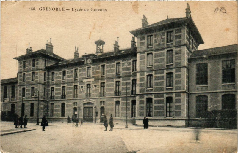 Carte postale ancienne Grenoble Lycée de Garcons à Grenoble