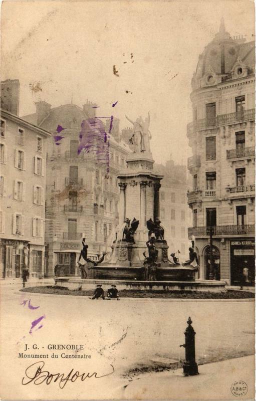 Carte postale ancienne Grenoble Monument du Centenaire à Grenoble