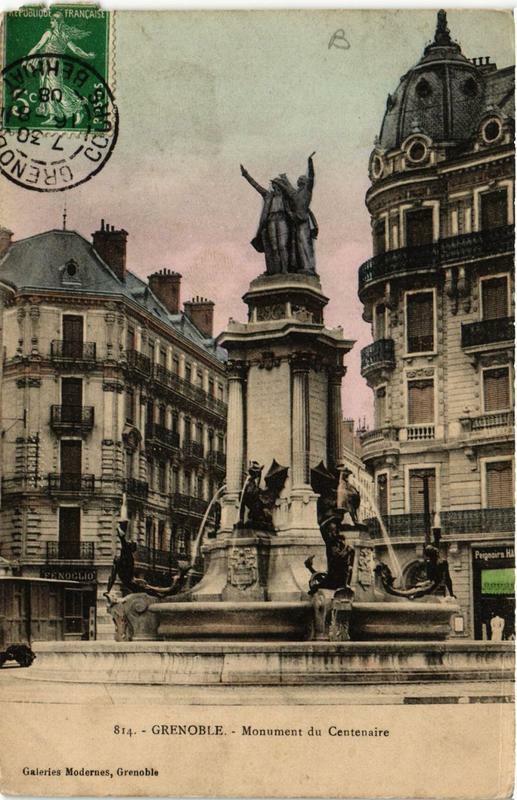 Carte postale ancienne Grenoble Monument du Centenaire à Grenoble