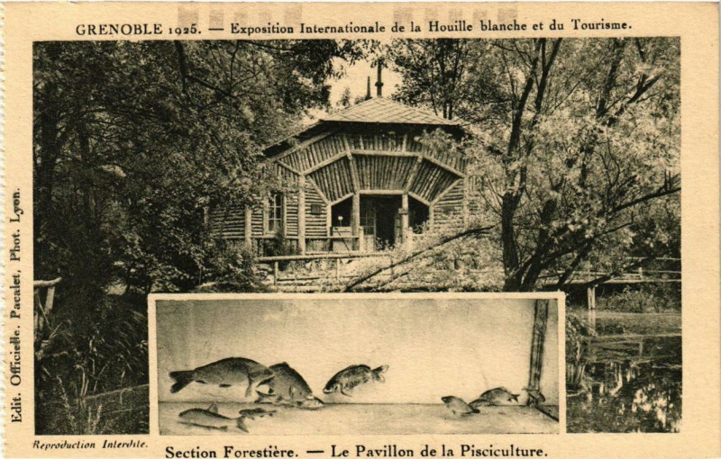 Carte postale ancienne Grenoble Section Forestiere Le Pavillon de la Pisciculture à Grenoble