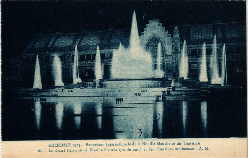 Carte postale ancienne Grenoble Le Grand Palais de la Houille blanche à Grenoble