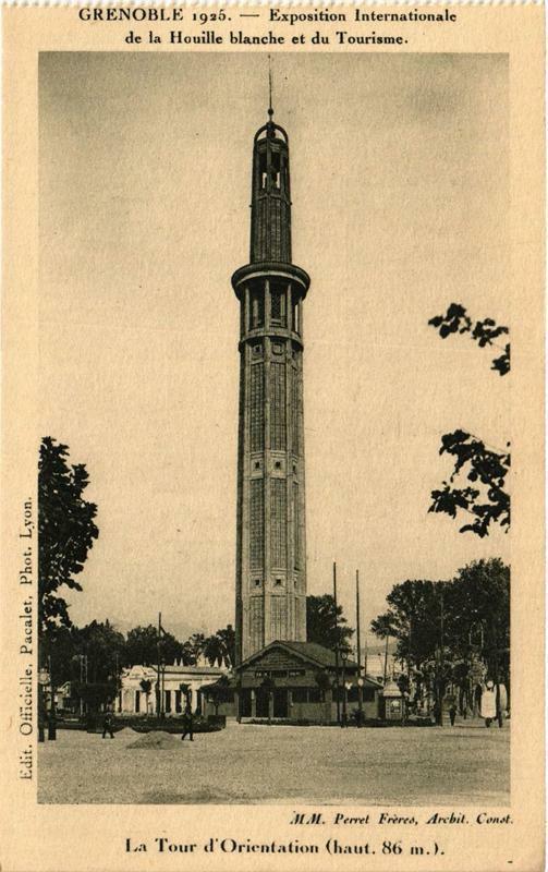 Carte postale ancienne Grenoble La Tour d'Orientation à Grenoble