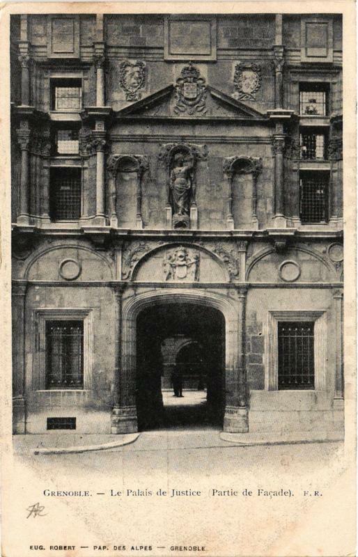 Carte postale ancienne Grenoble Le Palais de Justice à Grenoble