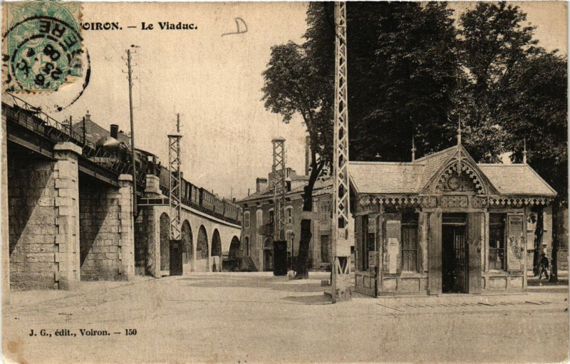 Carte postale ancienne Voiron - Le Viaduc à Voiron