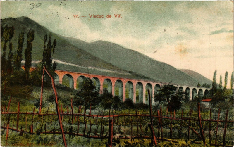 Carte postale ancienne Viaduc de Vif à Vif